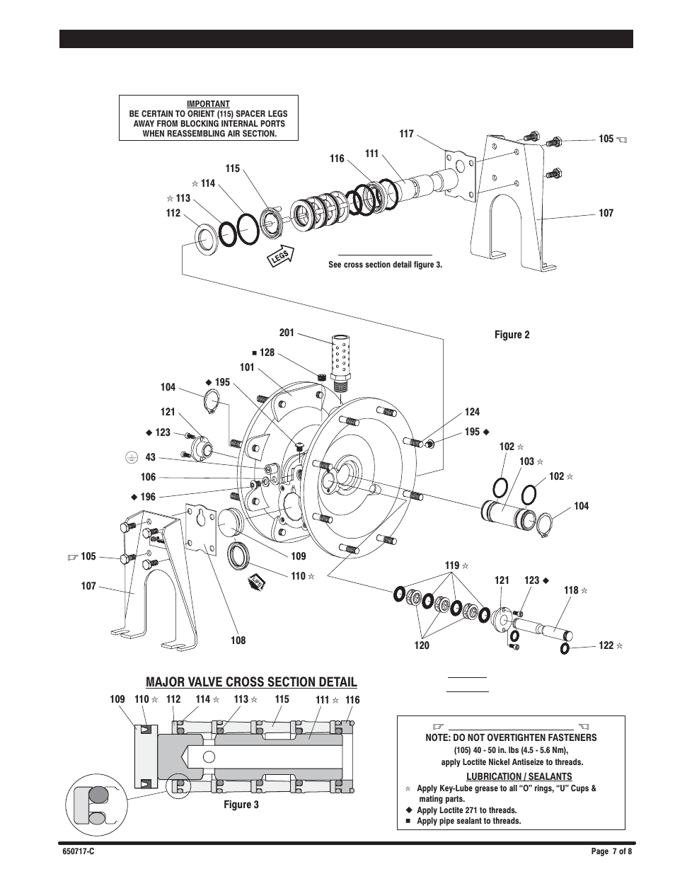 Air motor section parts list view, Pilot valve | Ingersoll-Rand 650717-C User Manual | Page 7 / 8