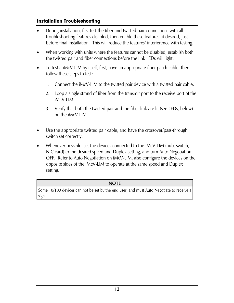 IMC Networks iMcV-LIM User Manual | Page 15 / 20
