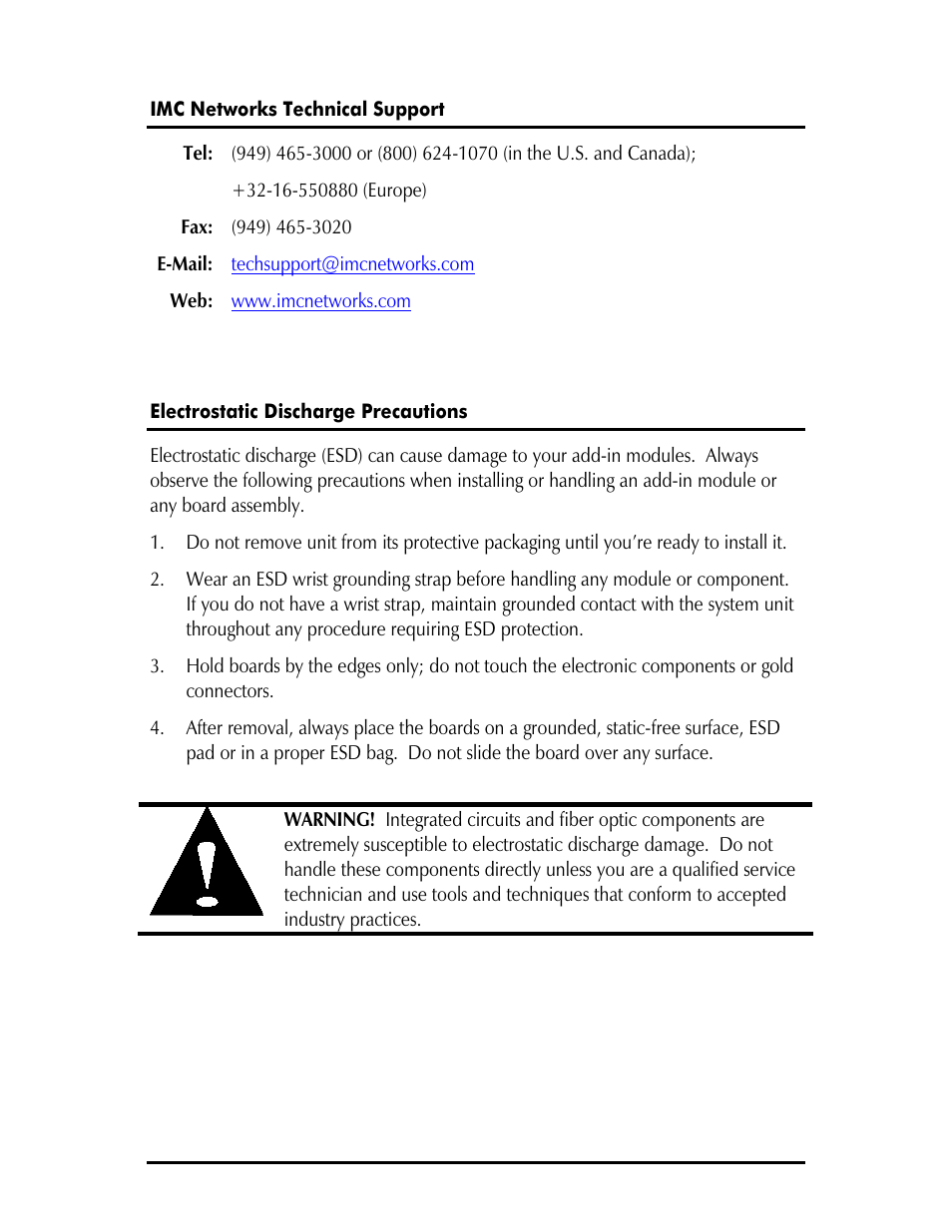 IMC Networks 20 User Manual | Page 26 / 28