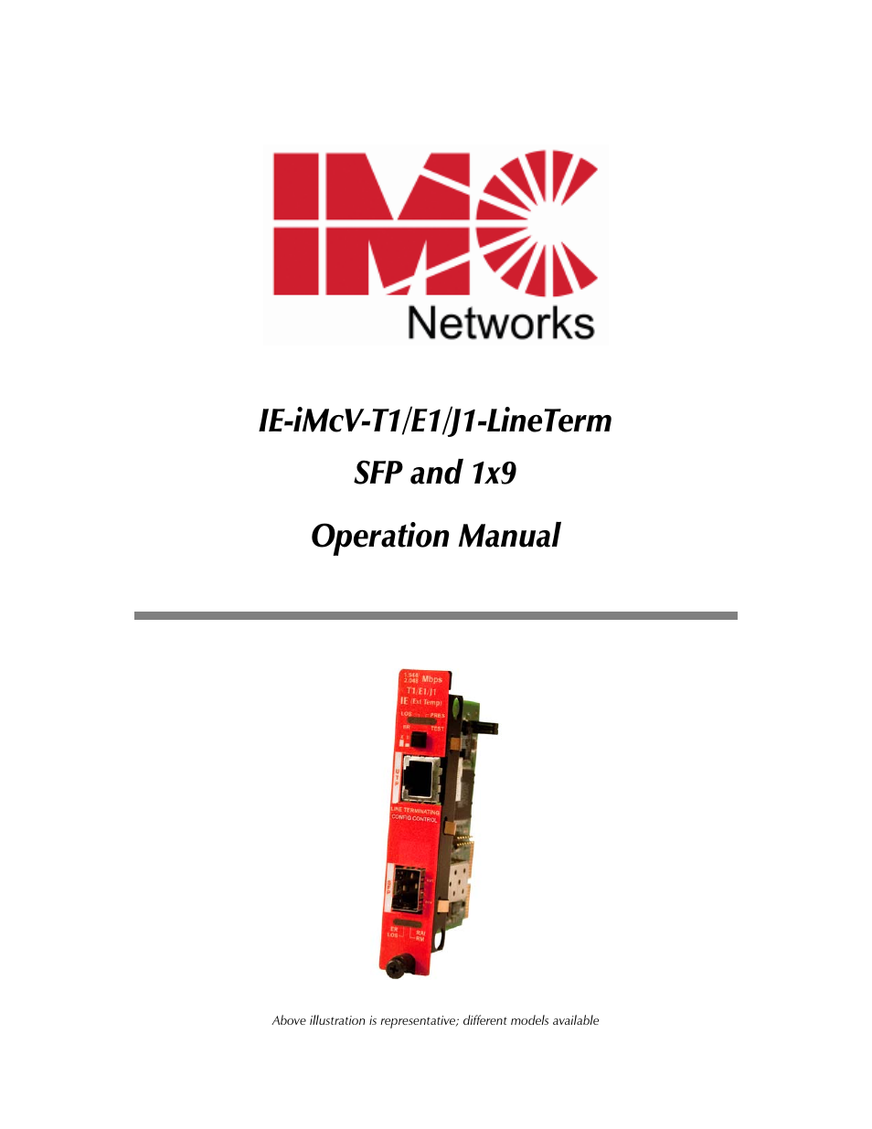 IMC Networks E1 User Manual | 24 pages