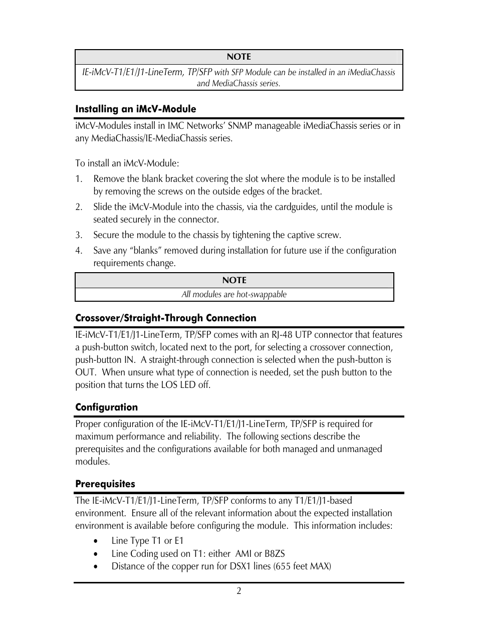 IMC Networks E1 User Manual | Page 5 / 24