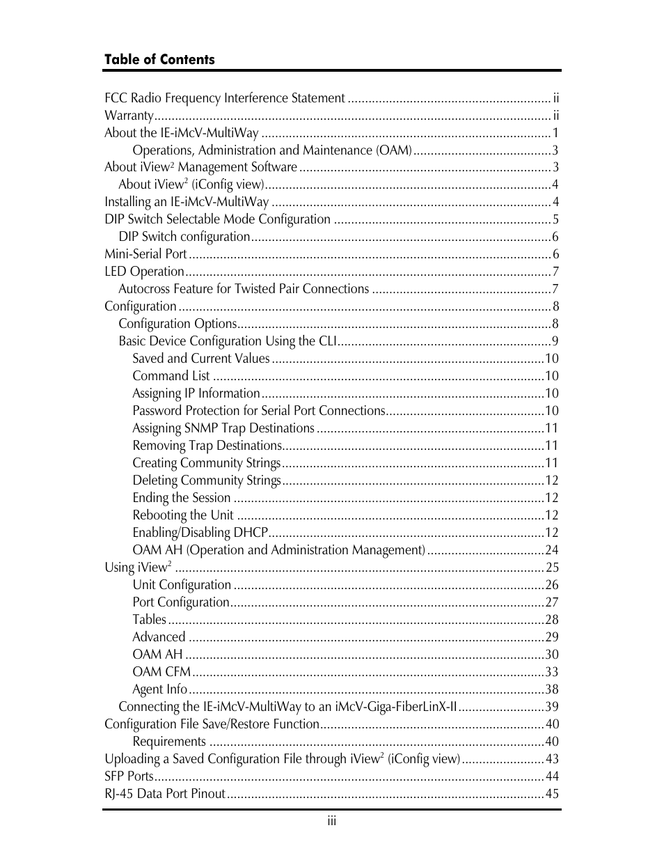 IMC Networks IE-IMCV User Manual | Page 3 / 60