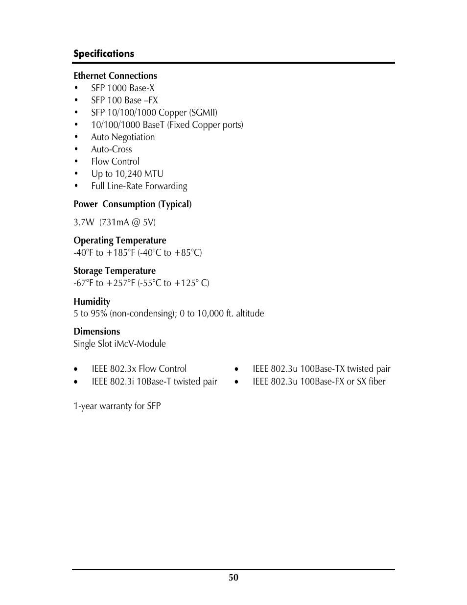 IMC Networks IE-IMCV User Manual | Page 54 / 60