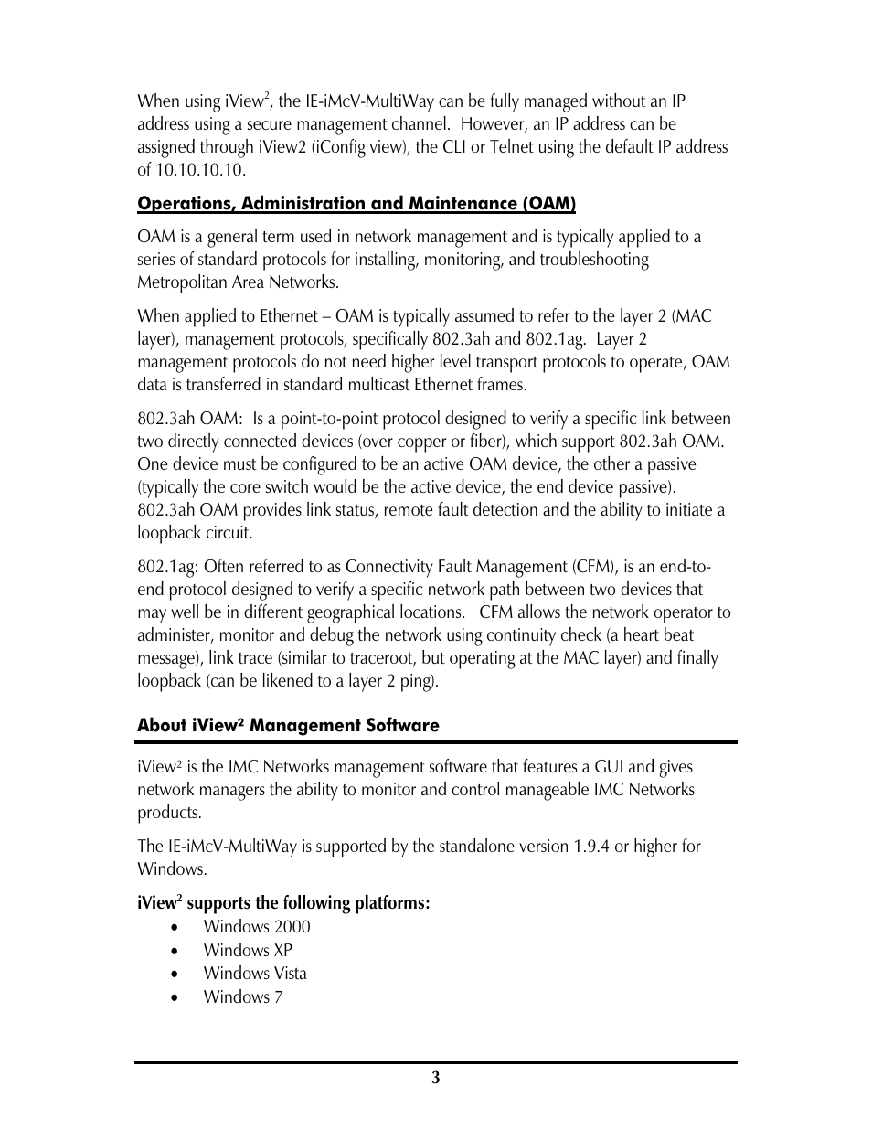 IMC Networks IE-IMCV User Manual | Page 7 / 60