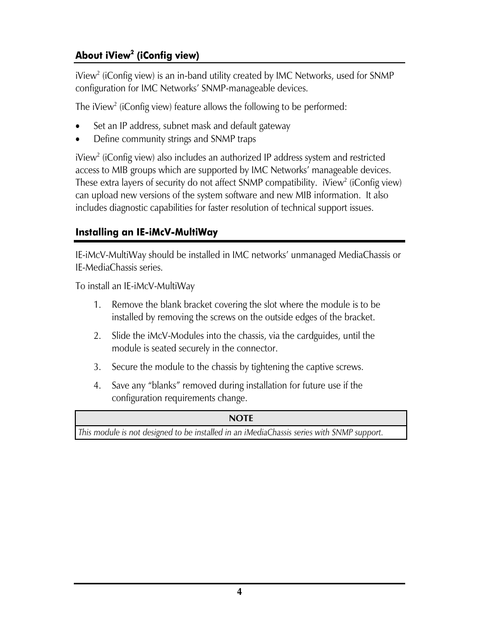 IMC Networks IE-IMCV User Manual | Page 8 / 60