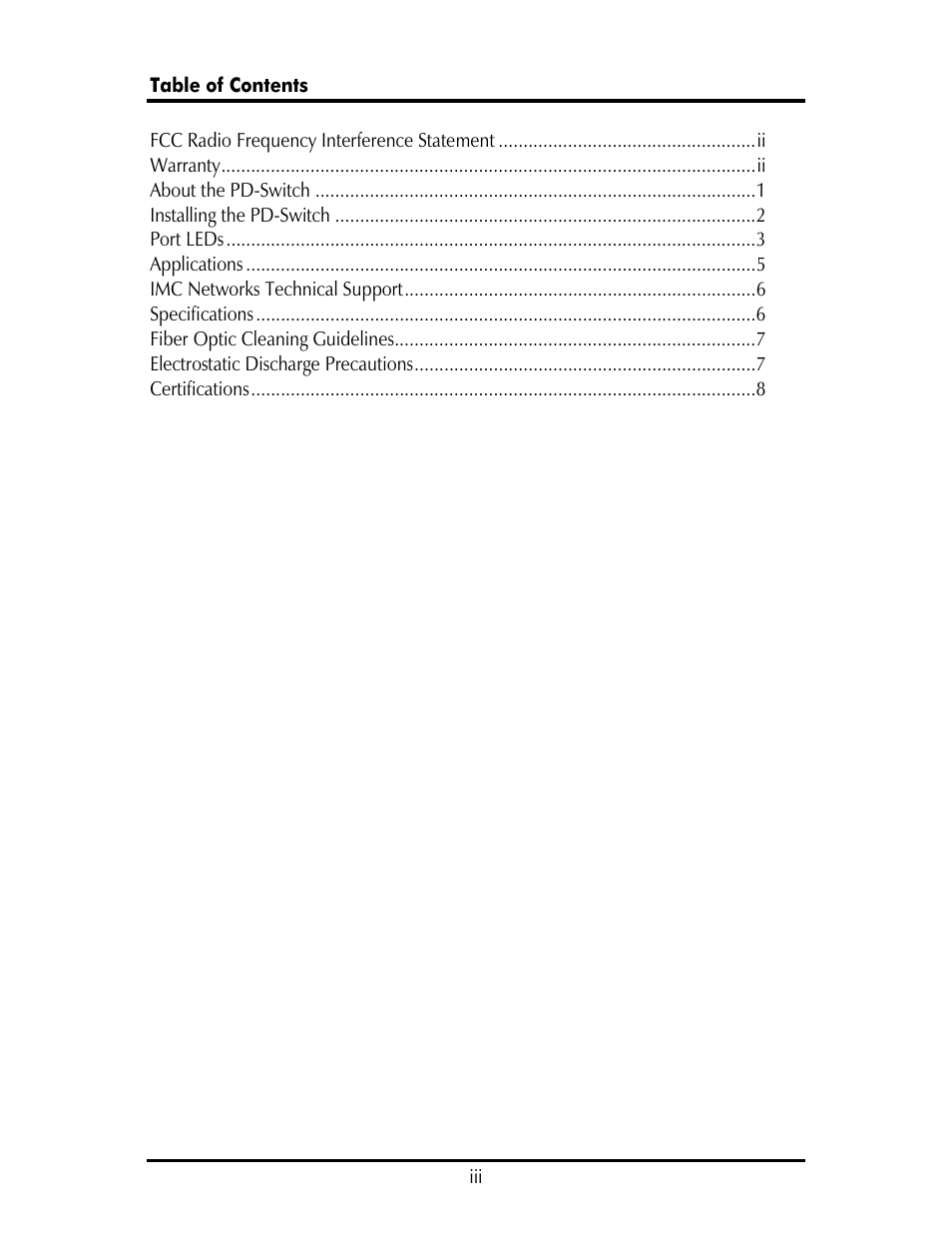 IMC Networks PD-Switch User Manual | Page 3 / 12