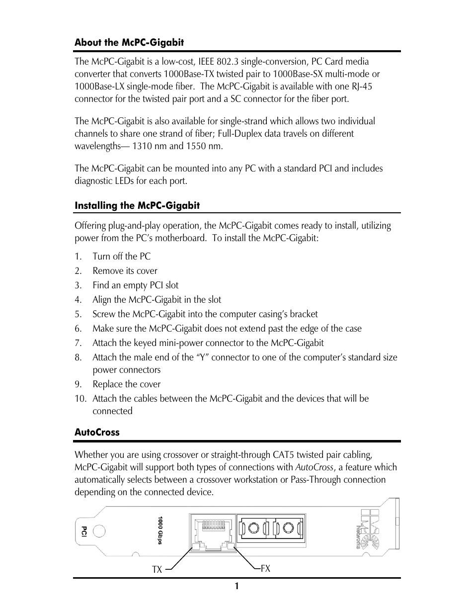 IMC Networks McPc-Gigabit User Manual | Page 4 / 8