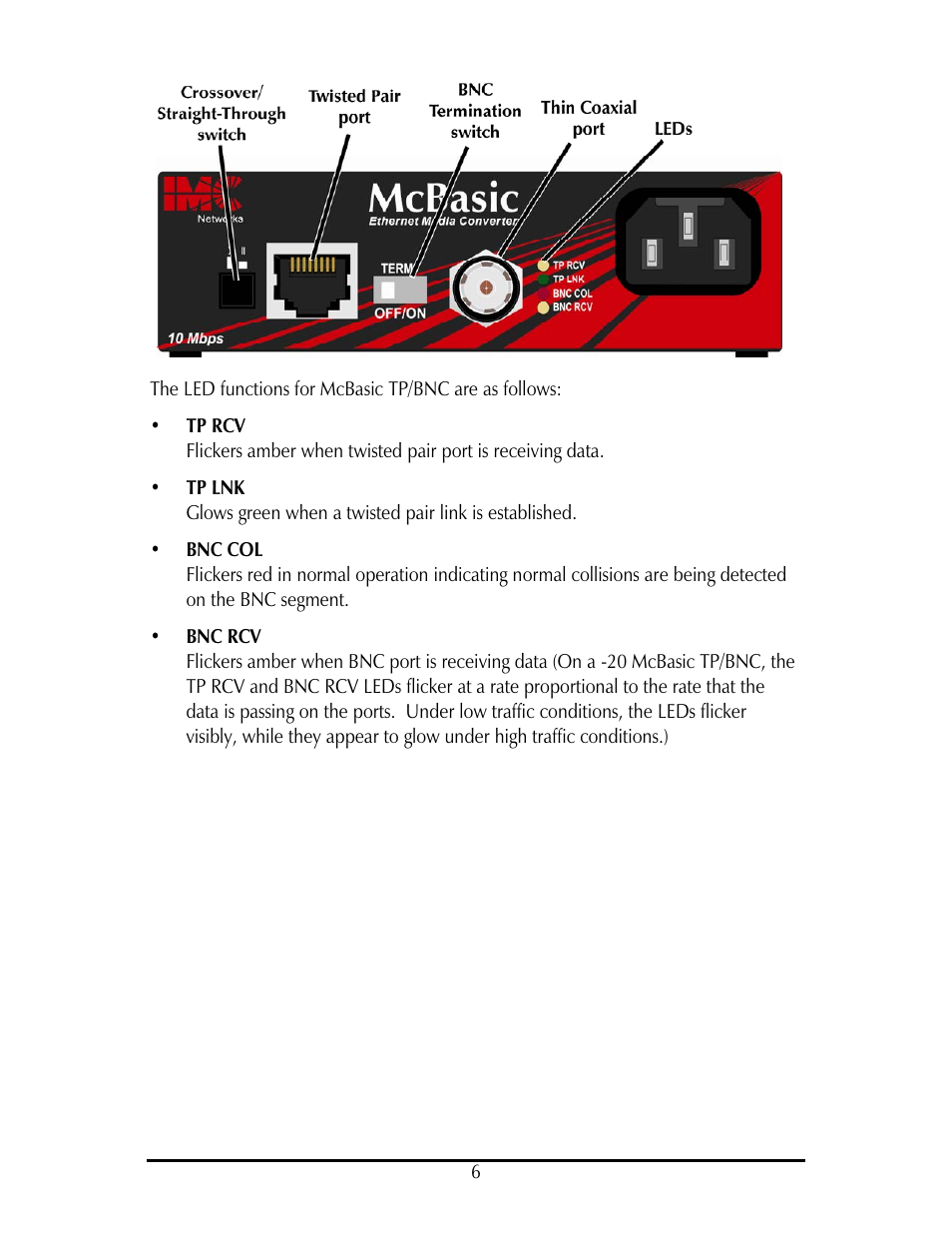 IMC Networks TP/FO & TP/BNC User Manual | Page 10 / 16