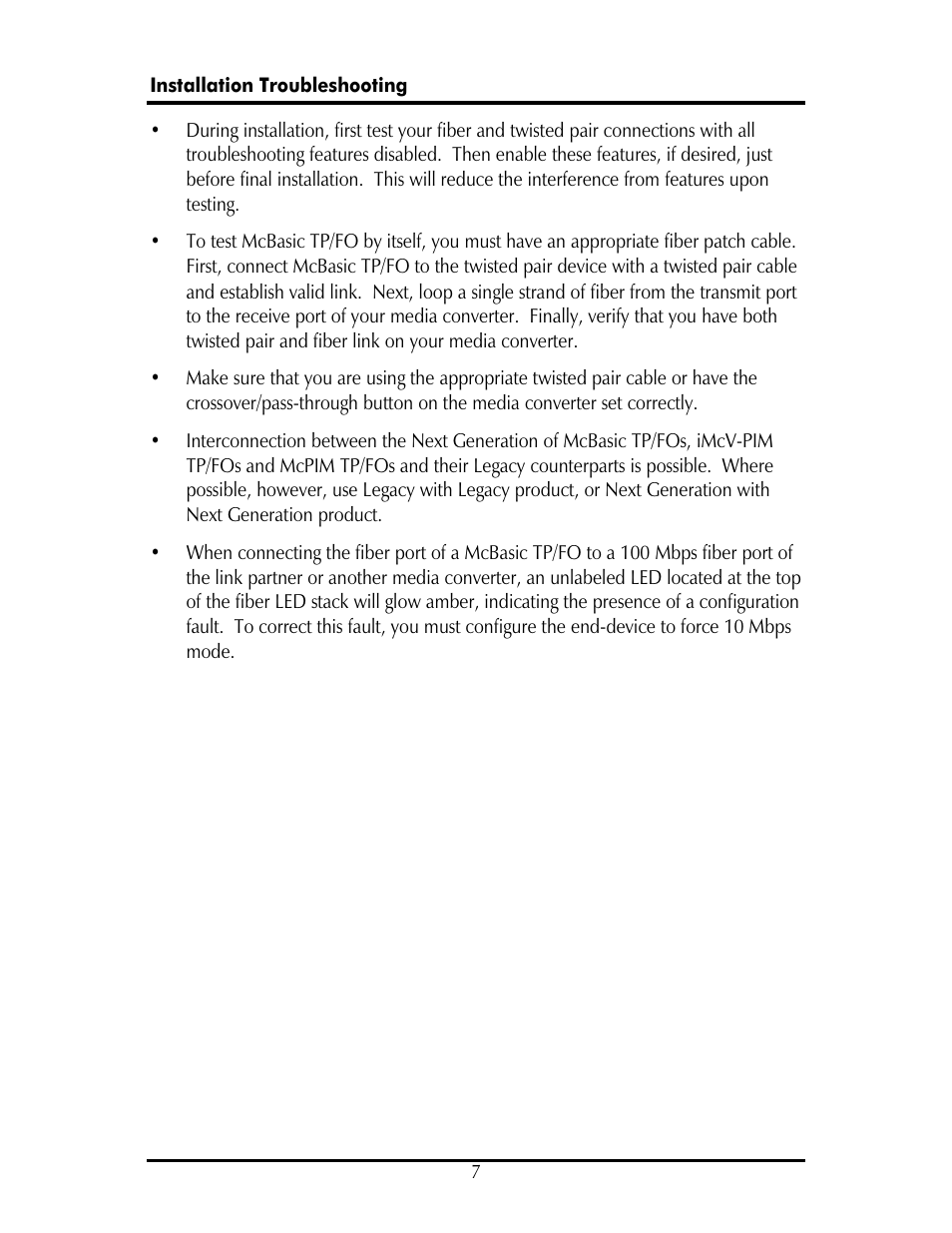 IMC Networks TP/FO & TP/BNC User Manual | Page 11 / 16