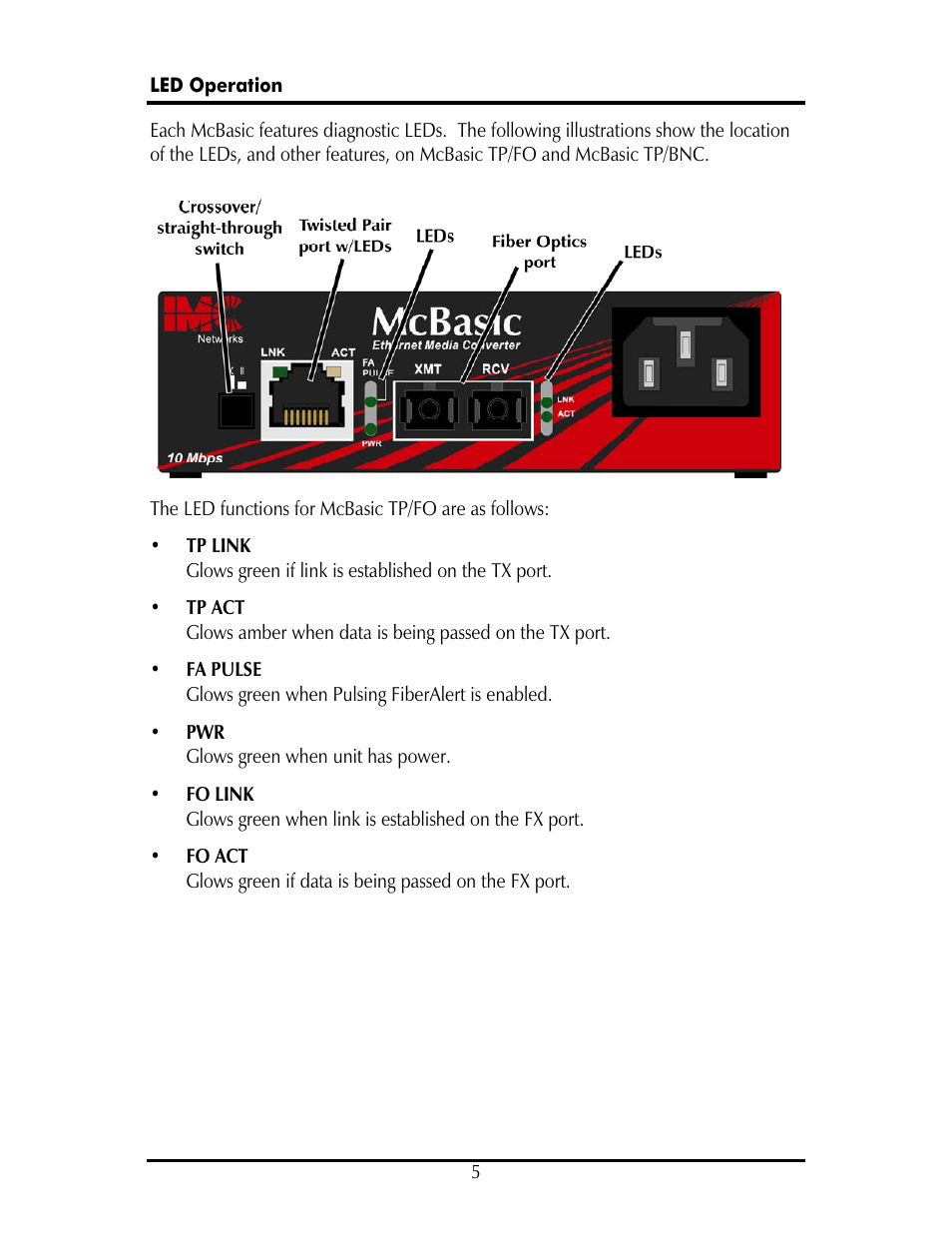 IMC Networks TP/FO & TP/BNC User Manual | Page 9 / 16