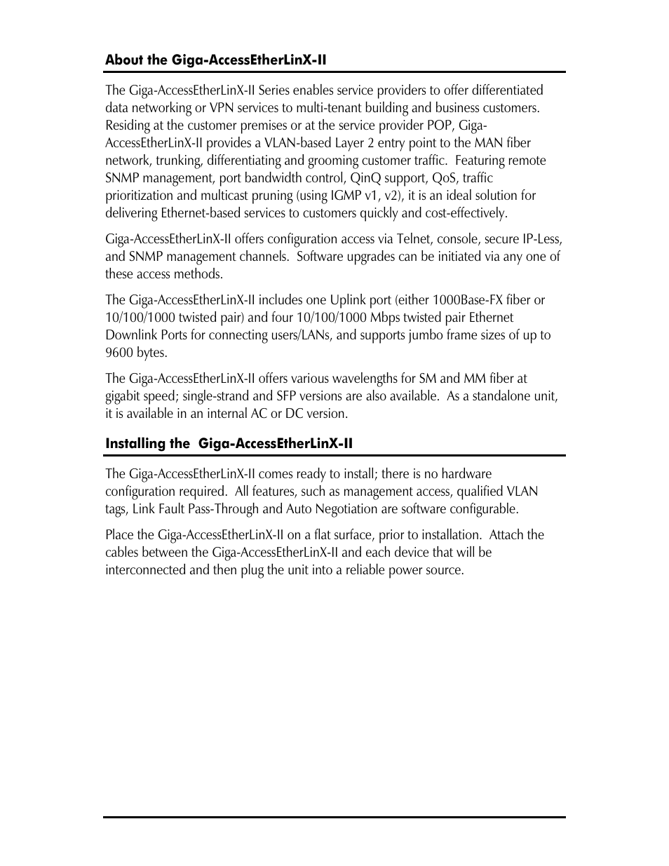 IMC Networks Giga-AcessEtherLinx-II User Manual | Page 4 / 40