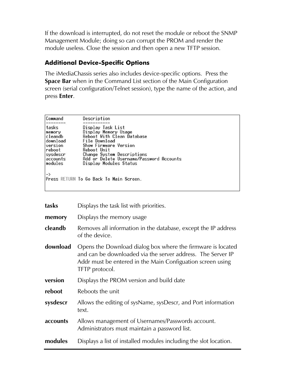 IMC Networks Management Module SNMP User Manual | Page 14 / 24