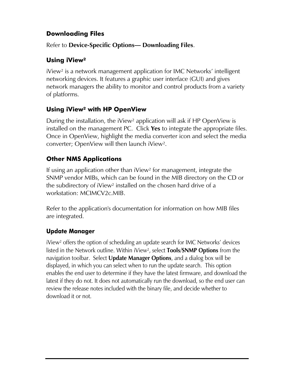 IMC Networks Management Module SNMP User Manual | Page 15 / 24