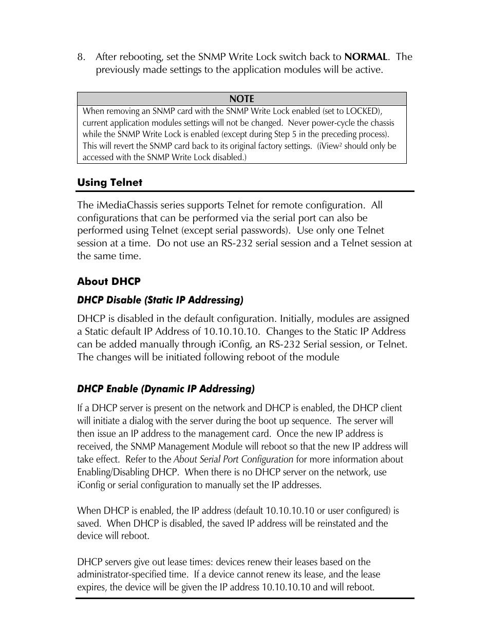 IMC Networks Management Module SNMP User Manual | Page 8 / 24