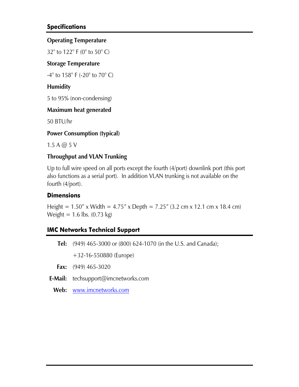 IMC Networks AccessEtherLinx/4 User Manual | Page 25 / 28