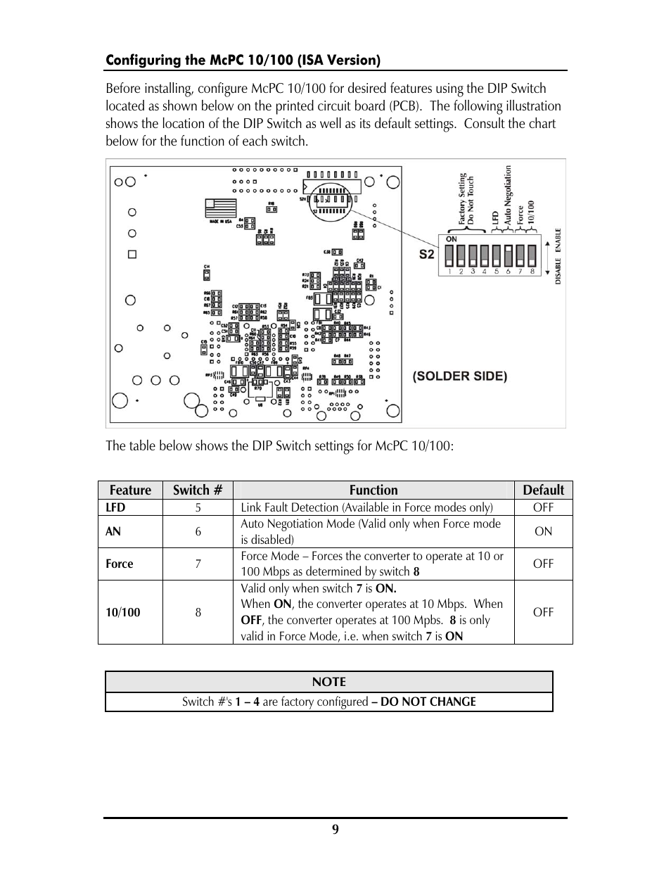 IMC Networks MCPC 10/100 User Manual | Page 12 / 20