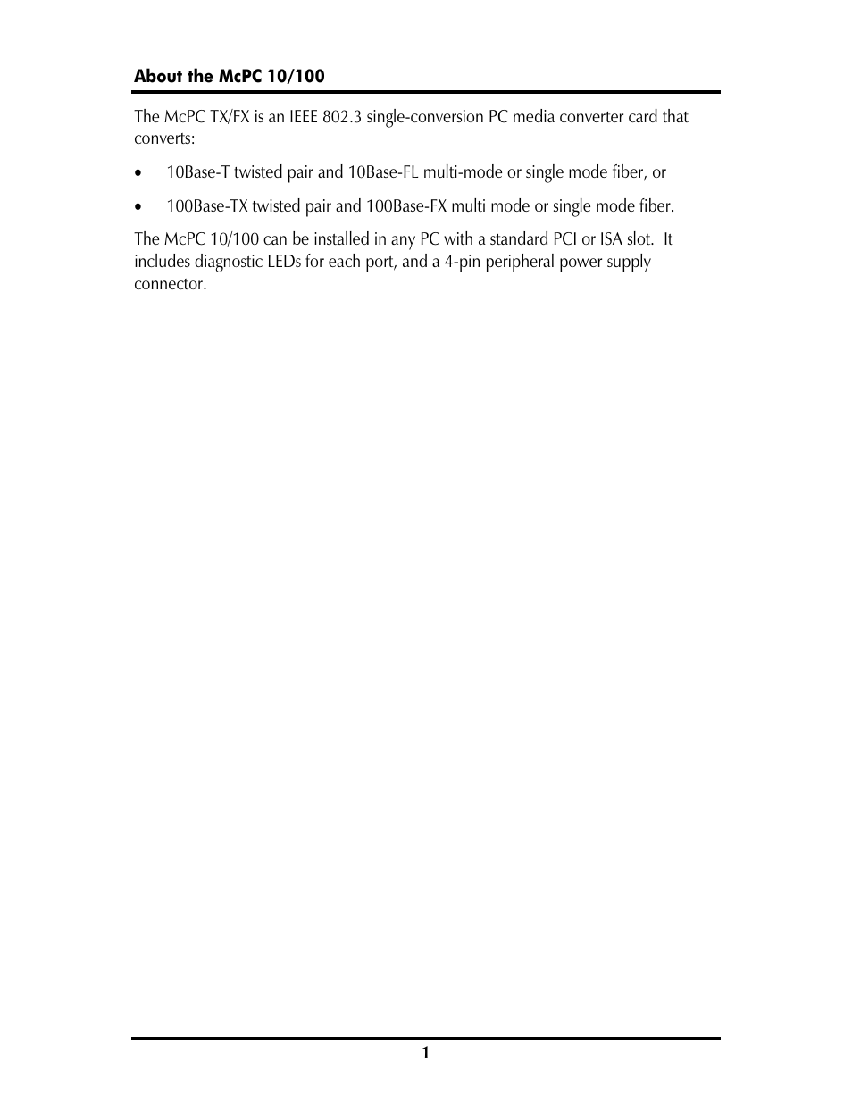 IMC Networks MCPC 10/100 User Manual | Page 4 / 20