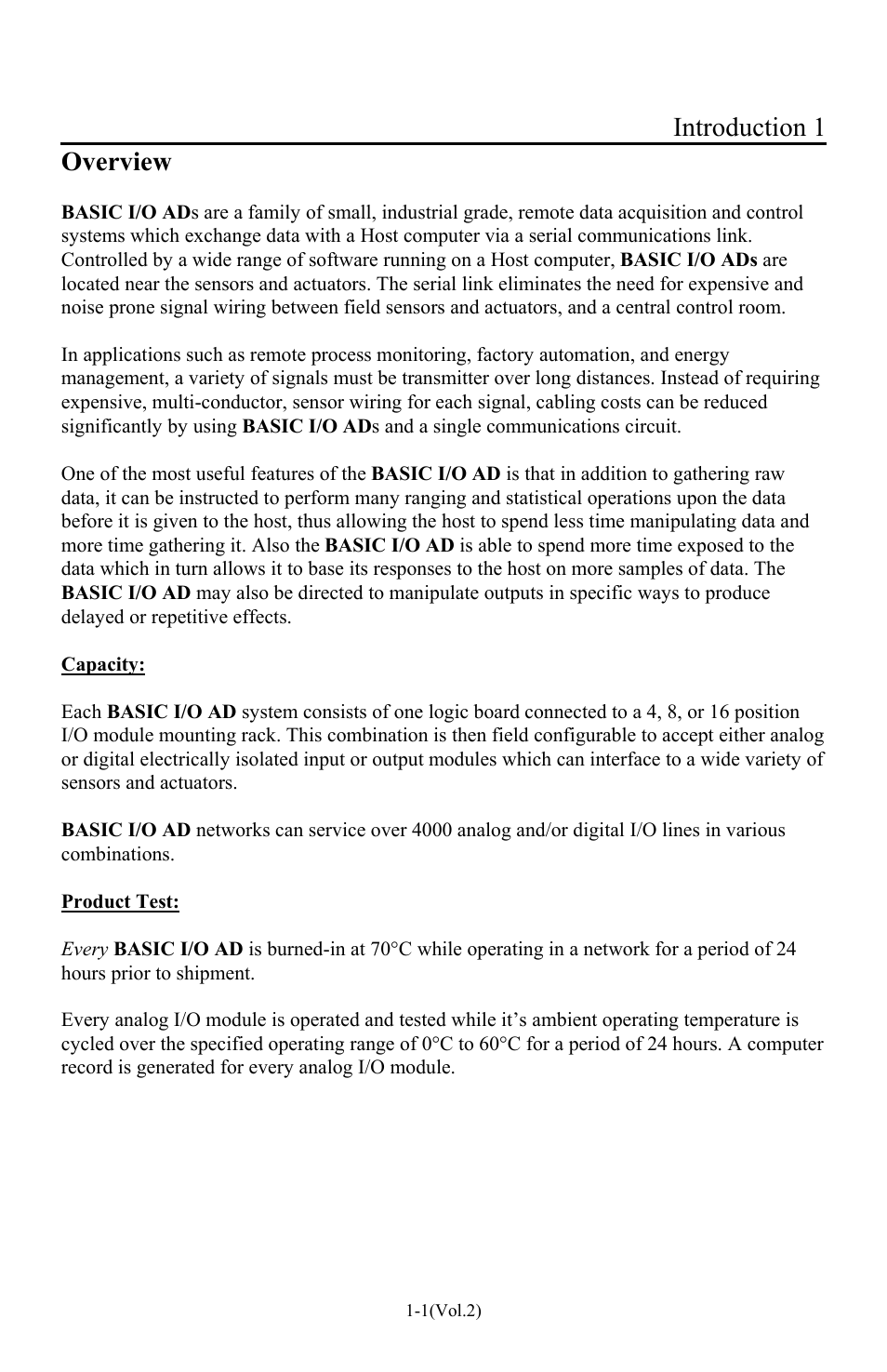 Introduction 1, Overview | I-O Display Systems Basic I/O Product User Manual | Page 47 / 81