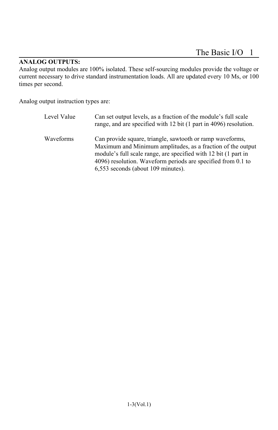 The basic i/o 1 | I-O Display Systems Basic I/O Product User Manual | Page 8 / 81
