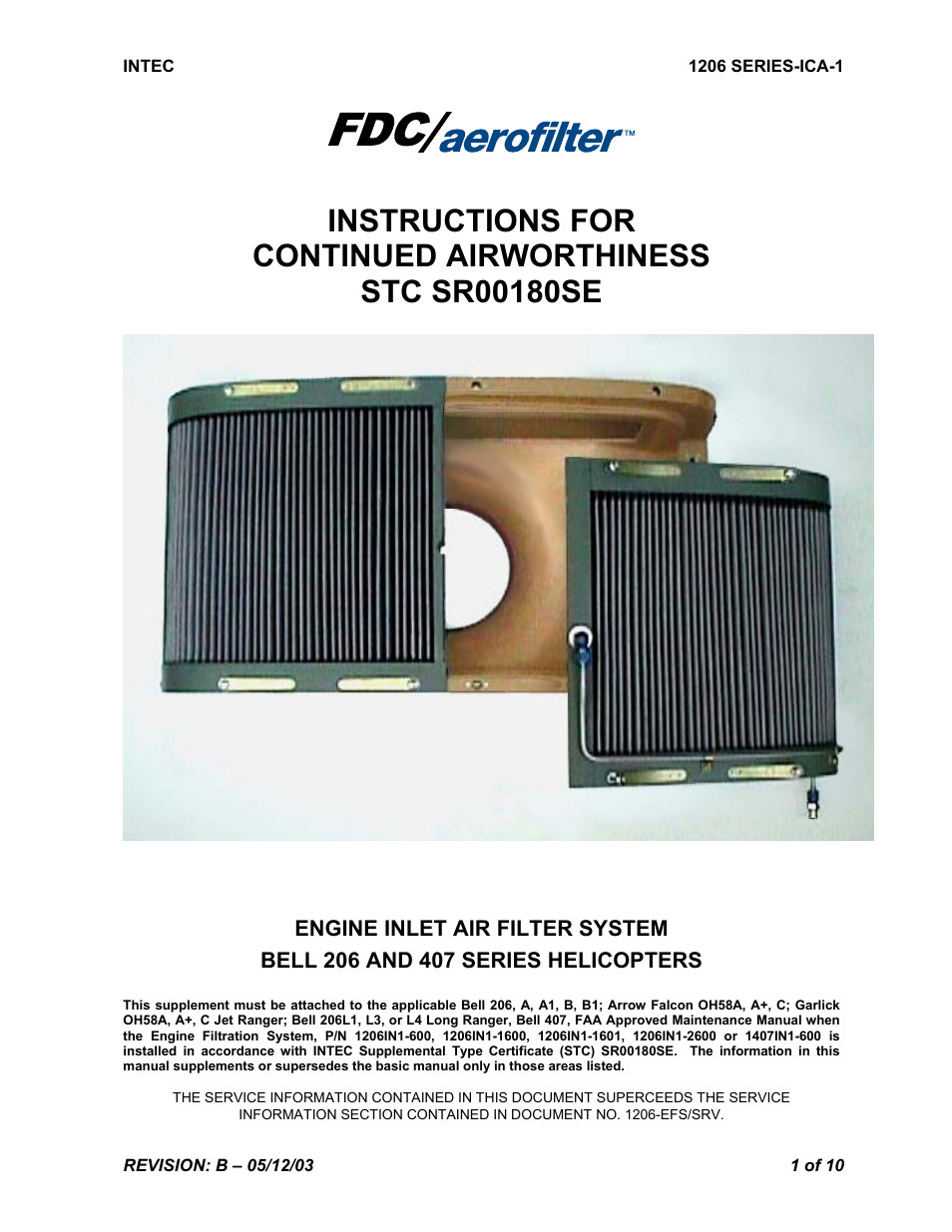 Intec STC SR00180SE User Manual | 10 pages