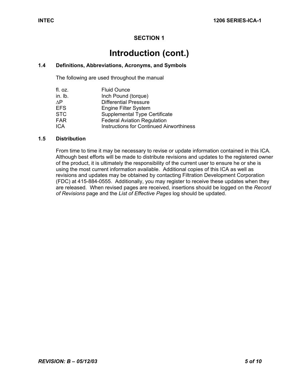 Introduction (cont.) | Intec STC SR00180SE User Manual | Page 5 / 10