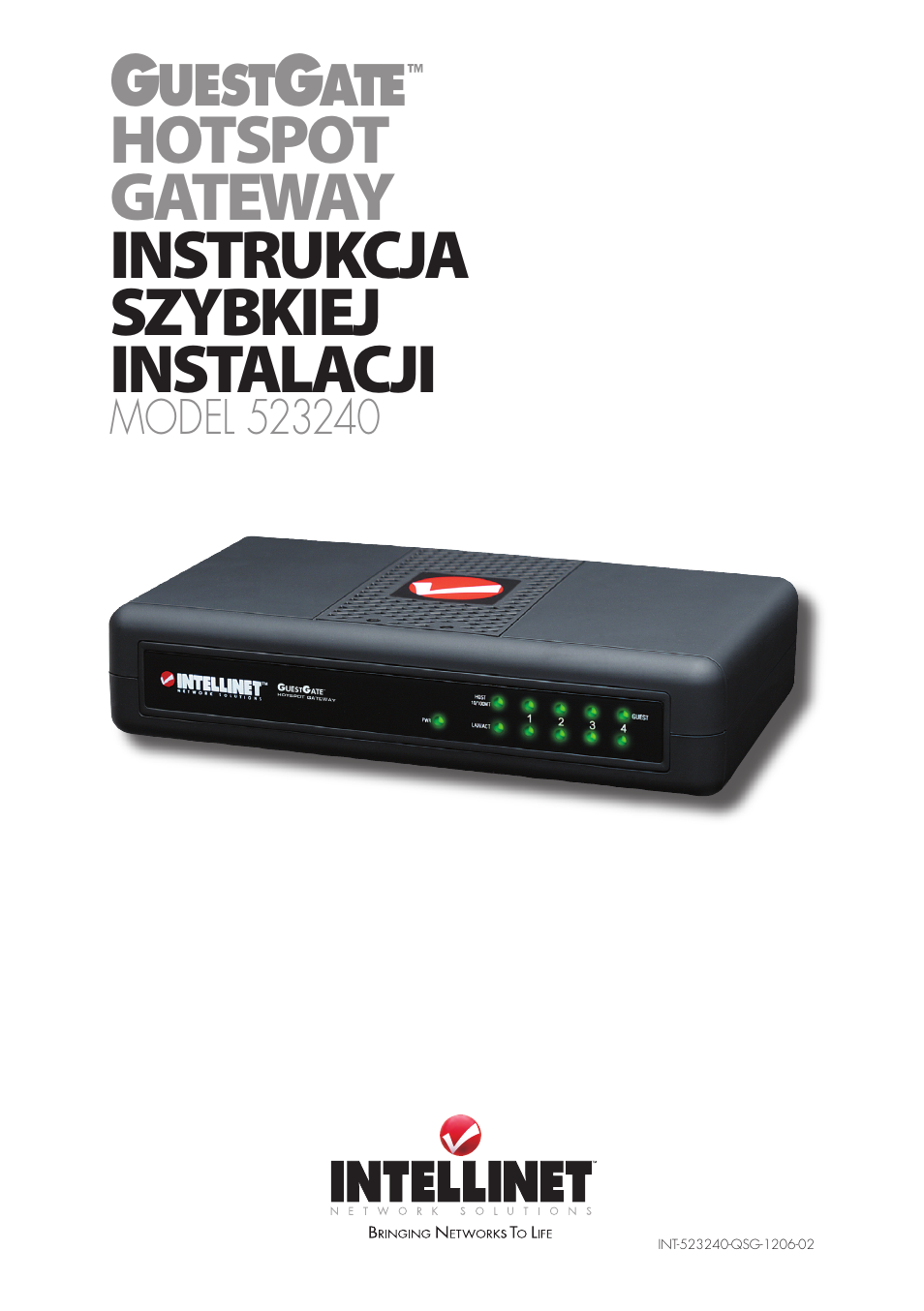 Hotspot gateway instrukcja szybkiej instalacji | Intellinet Network Solutions GUESTGATETM HOTSPOT GATEWAY 523240 User Manual | Page 71 / 88