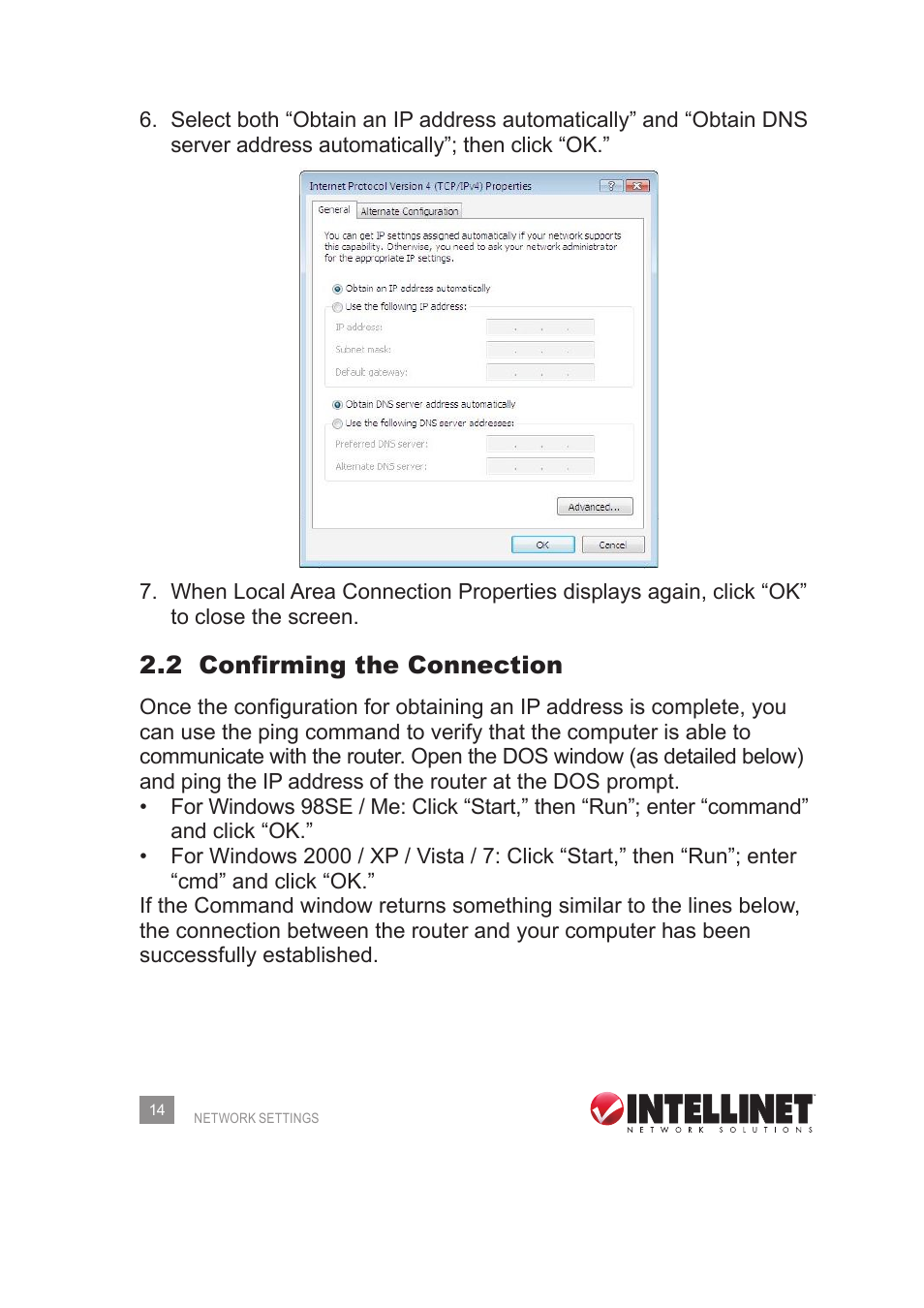 2 confirming the connection | Intellinet Network Solutions 524957 User Manual | Page 14 / 56