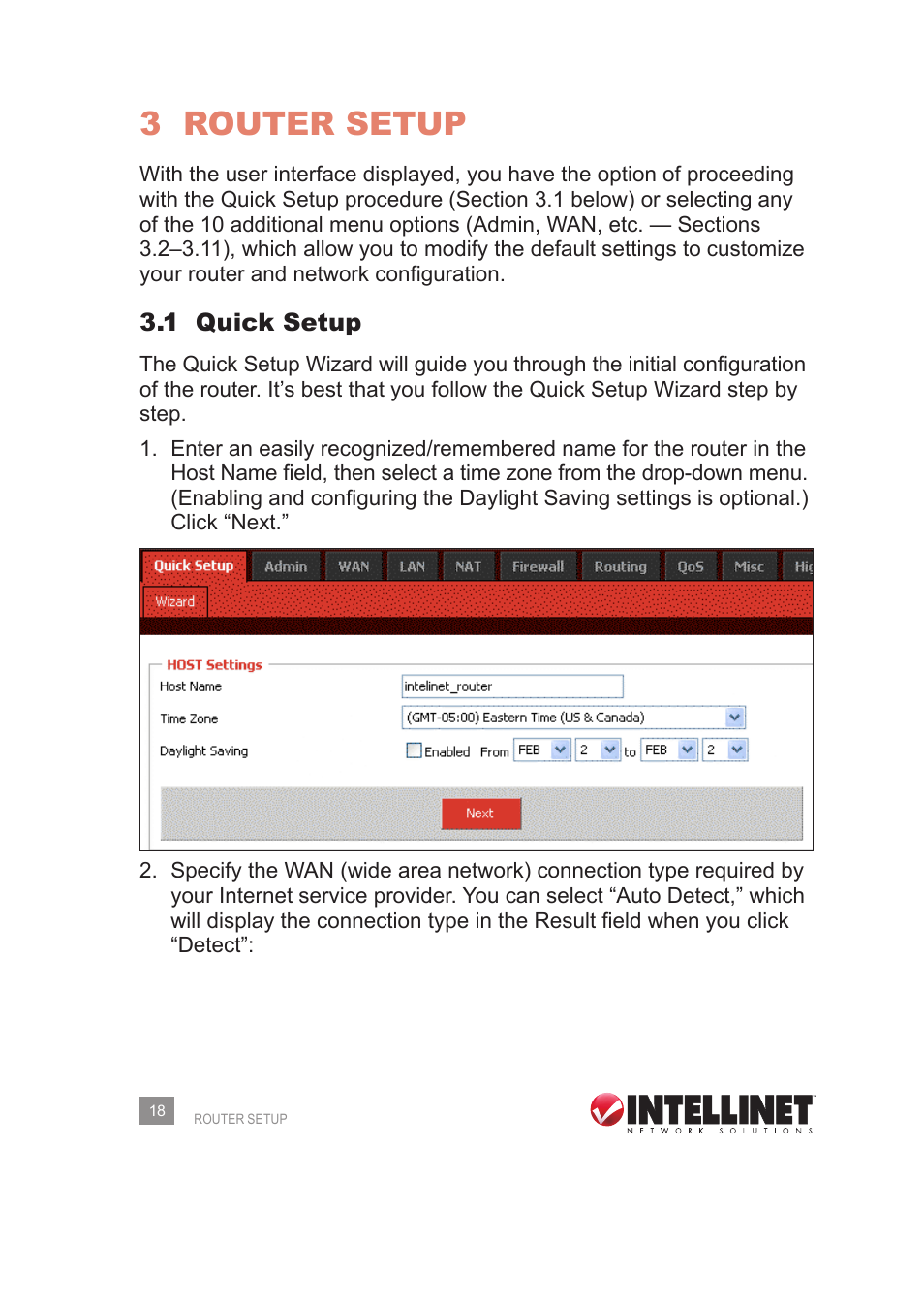 3 router setup | Intellinet Network Solutions 524957 User Manual | Page 18 / 56