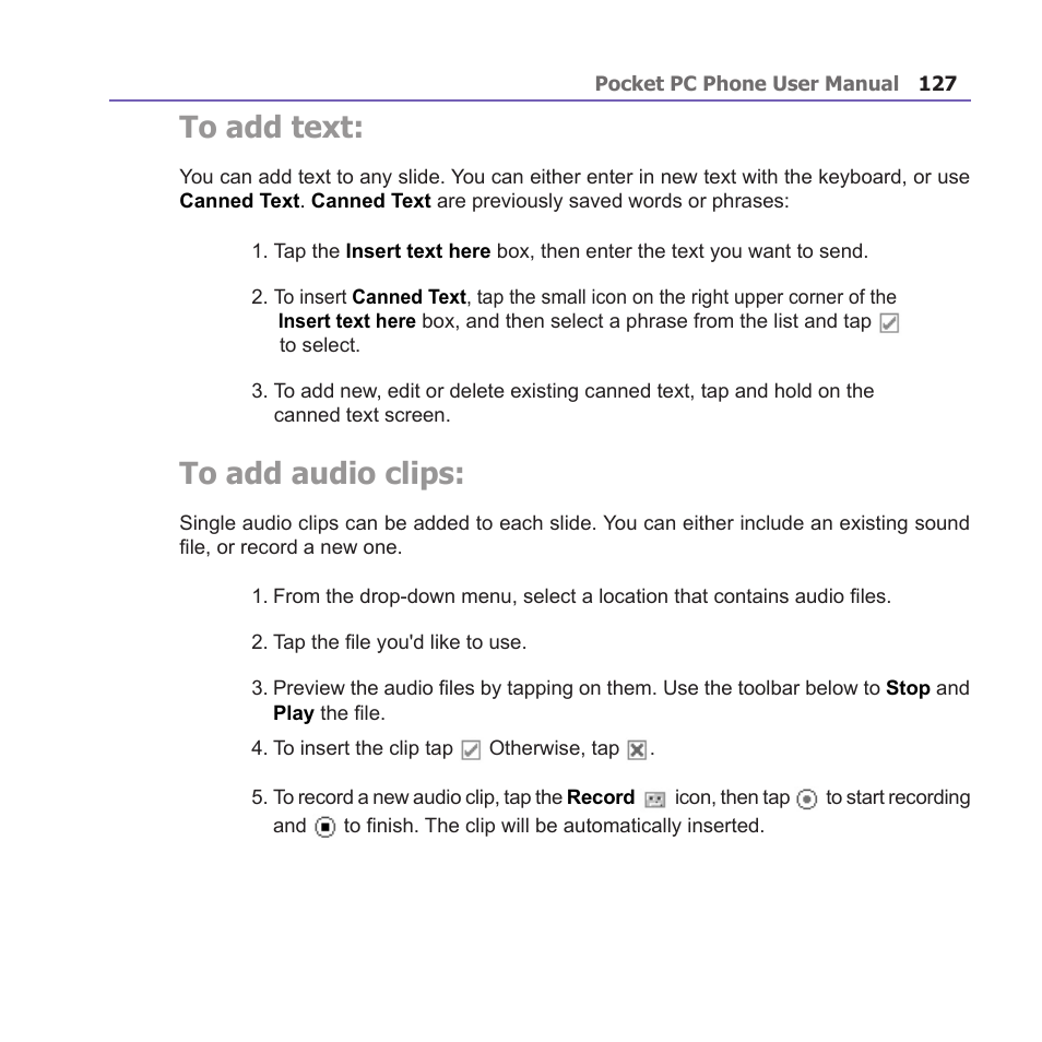 i-mate PM10A User Manual | Page 127 / 200