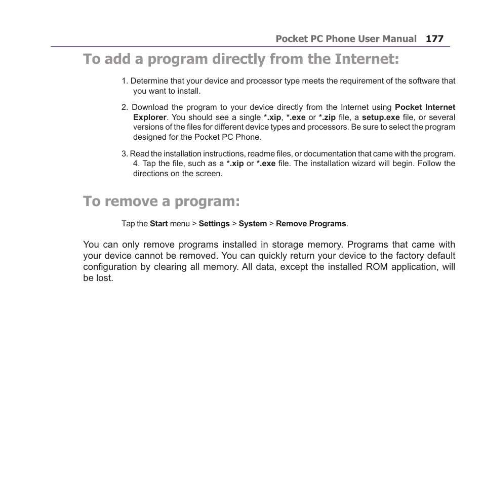 i-mate PM10A User Manual | Page 177 / 200