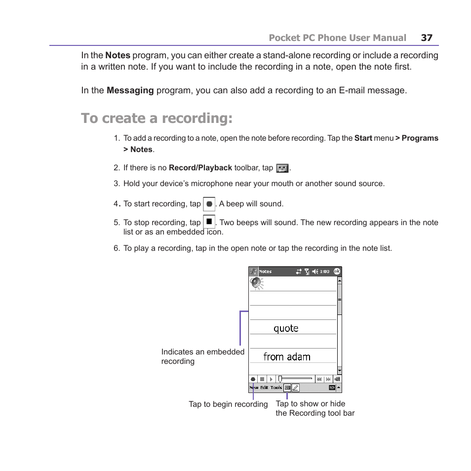 i-mate PM10A User Manual | Page 37 / 200