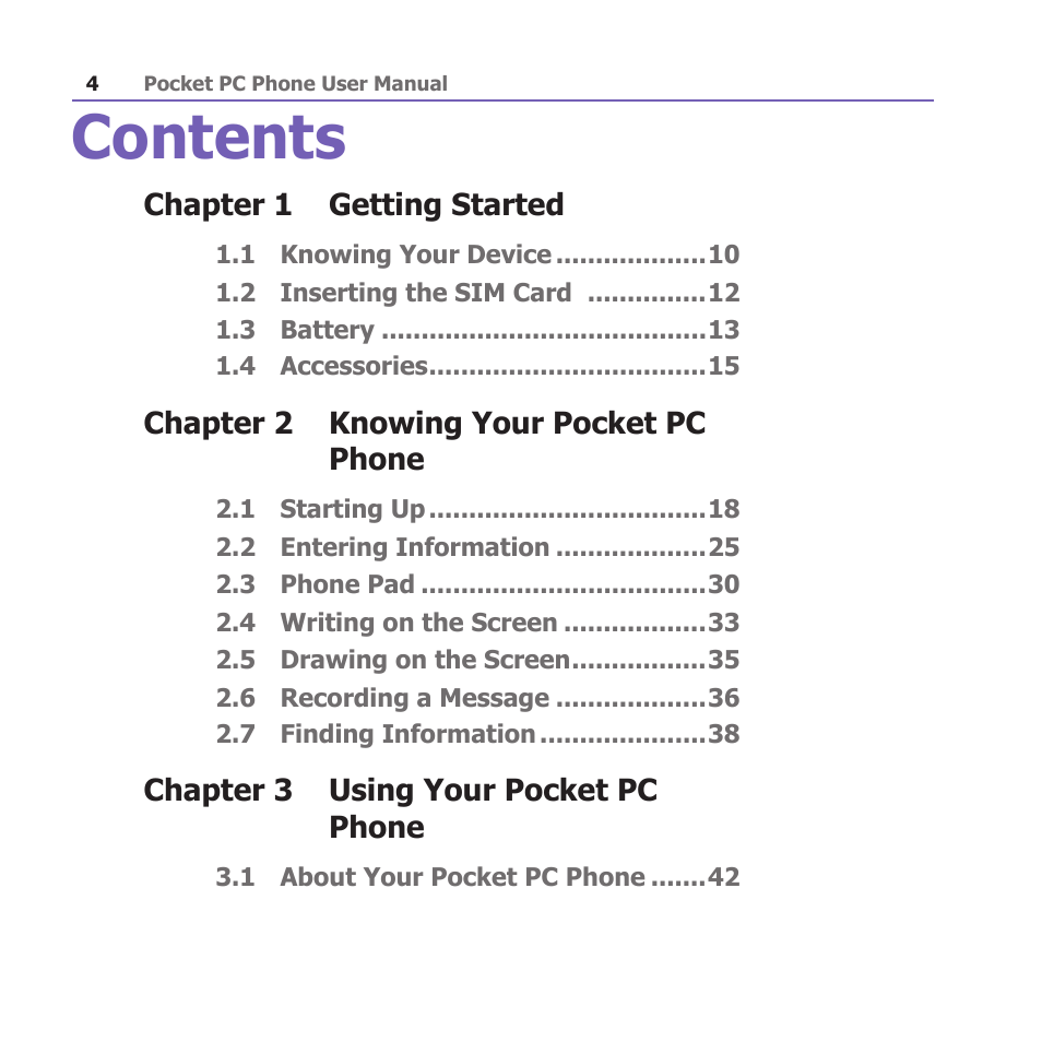 i-mate PM10A User Manual | Page 4 / 200