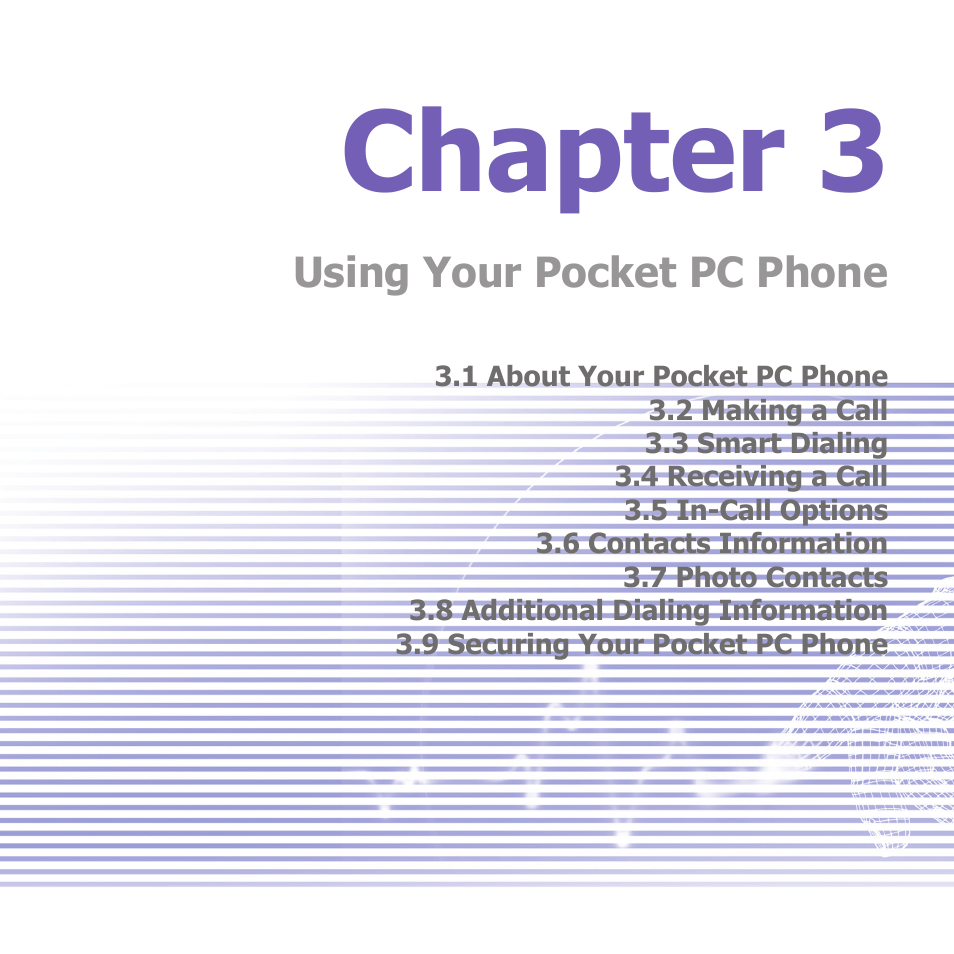 Chapter 3, Using your pocket pc phone | i-mate PM10A User Manual | Page 41 / 200