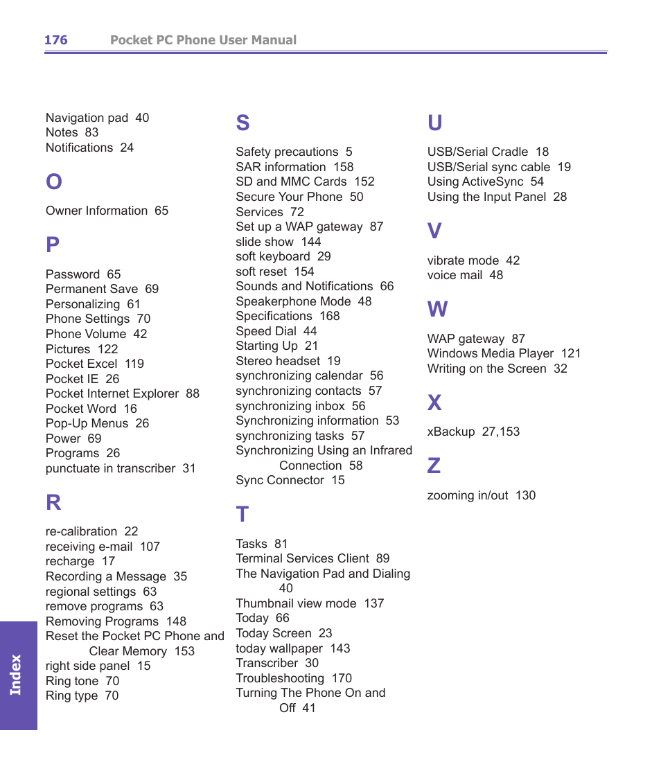 i-mate PDA2K EVDO User Manual | Page 176 / 176