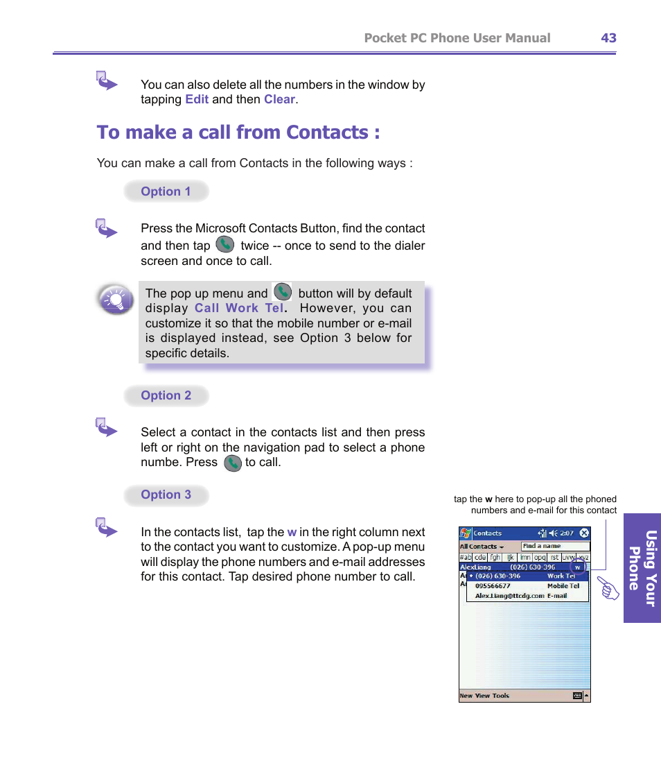 i-mate PDA2K EVDO User Manual | Page 43 / 176