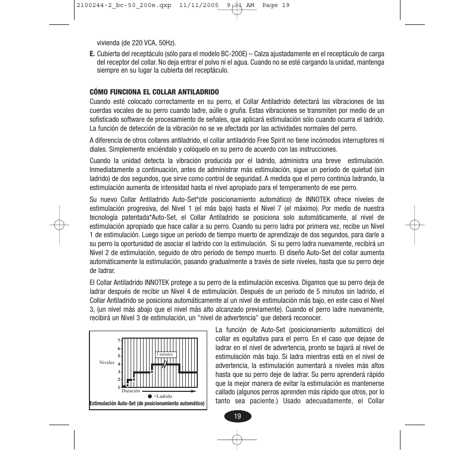 Innotek Automatic No-bark Collar BC-50E User Manual | Page 19 / 48