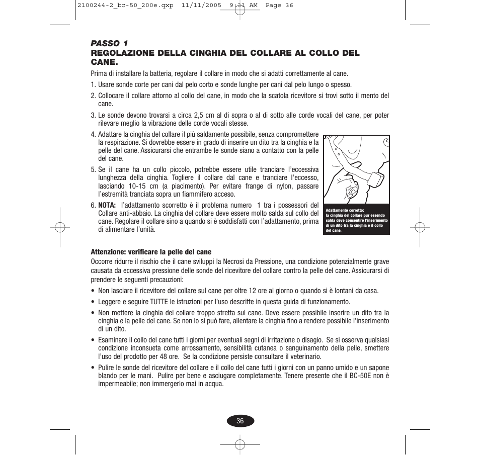 Innotek Automatic No-bark Collar BC-50E User Manual | Page 36 / 48