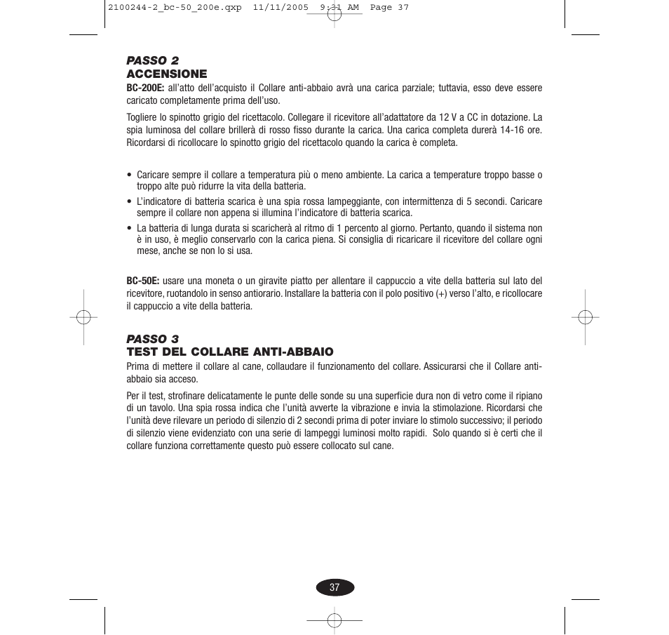 Innotek Automatic No-bark Collar BC-50E User Manual | Page 37 / 48