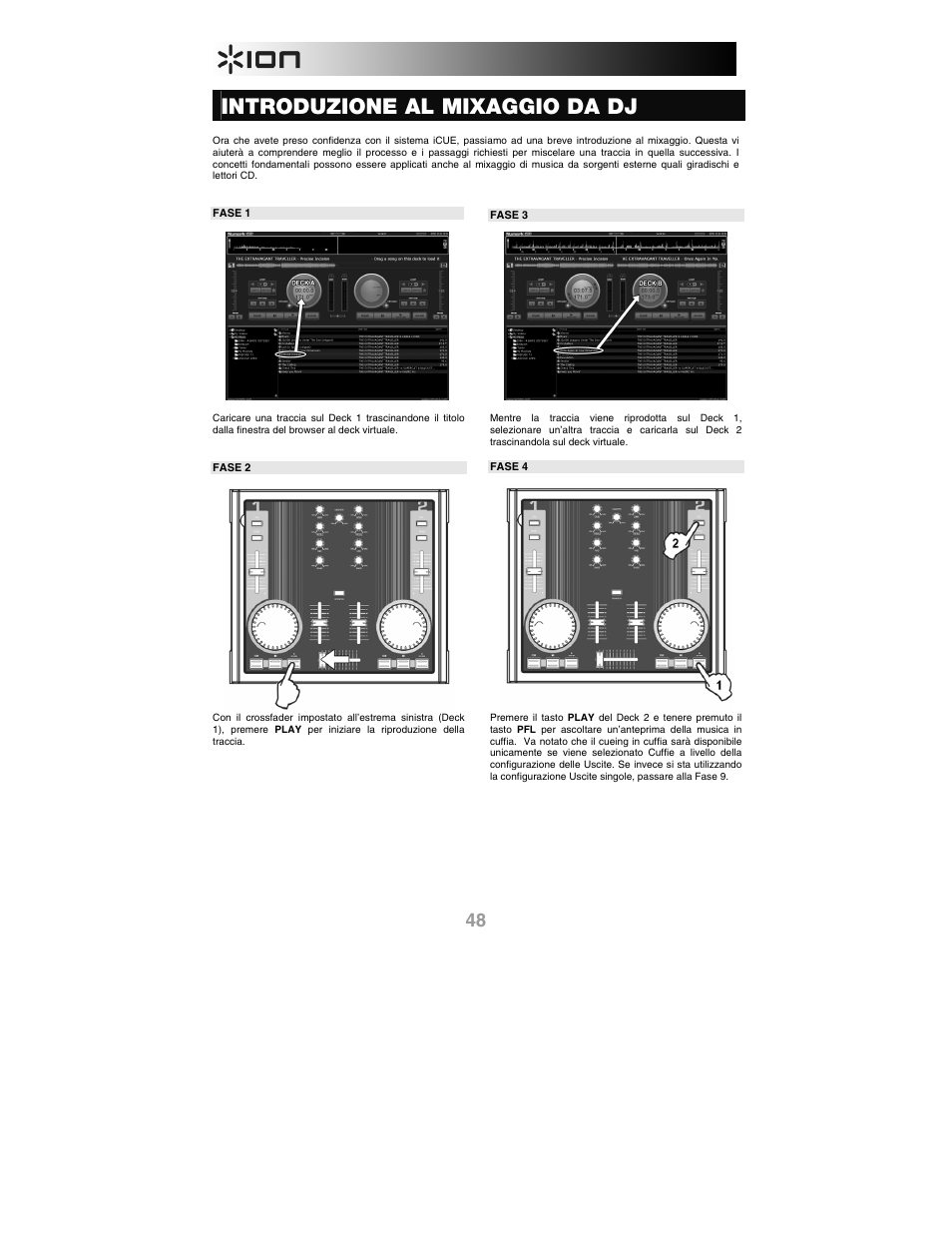 Introduzione al mixaggio da dj | ION iCUE User Manual | Page 48 / 56