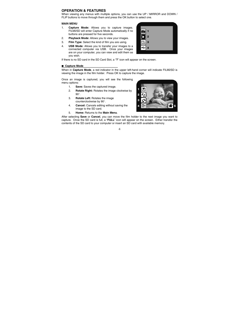 Operation & features | ION Audio Film 2 SD (Black) User Manual | Page 6 / 40