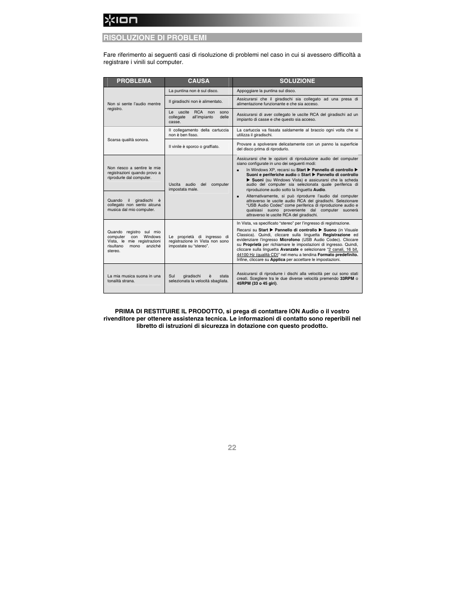 ION PROFILE PRO User Manual | Page 22 / 28