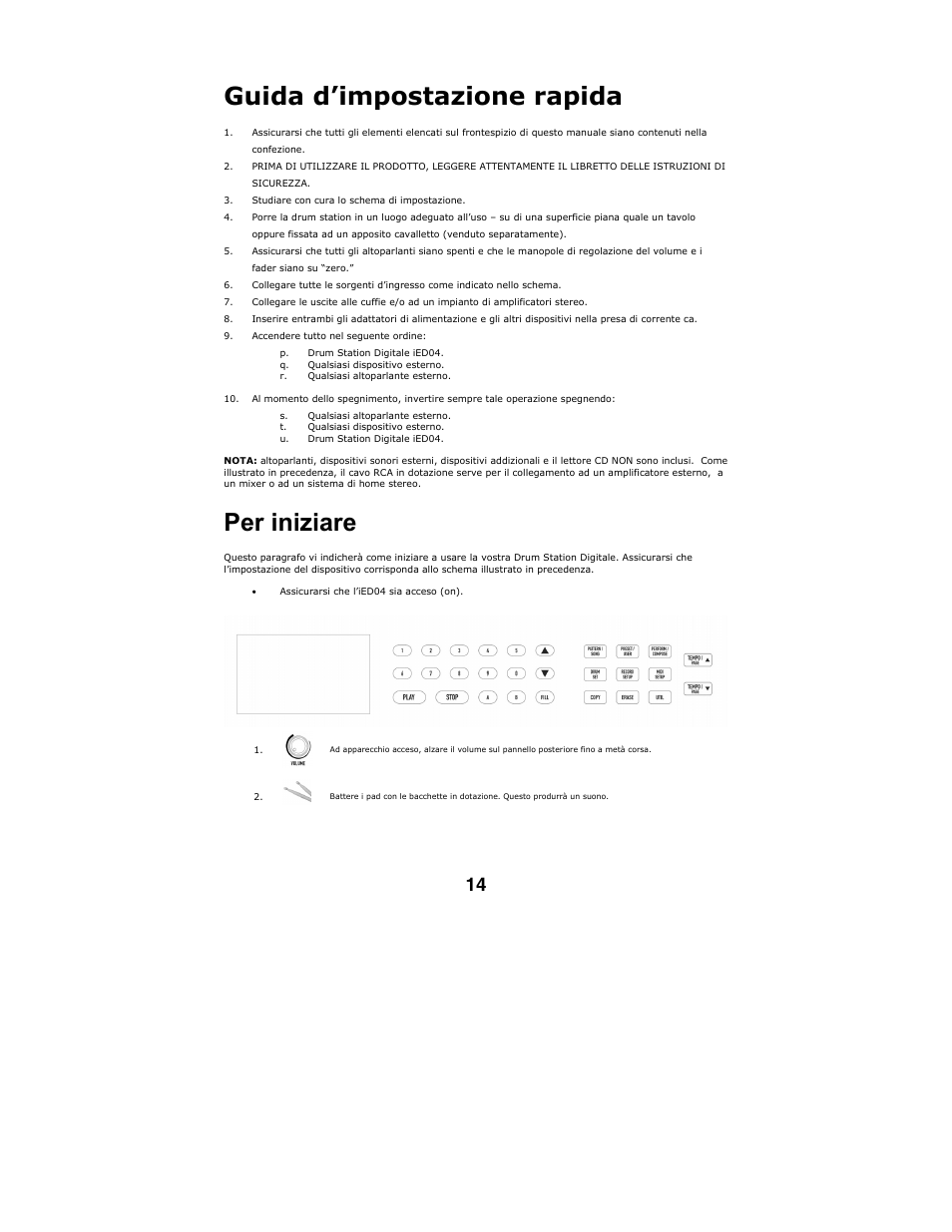 Guida d’impostazione rapida, Per iniziare | ION IED04 User Manual | Page 16 / 24