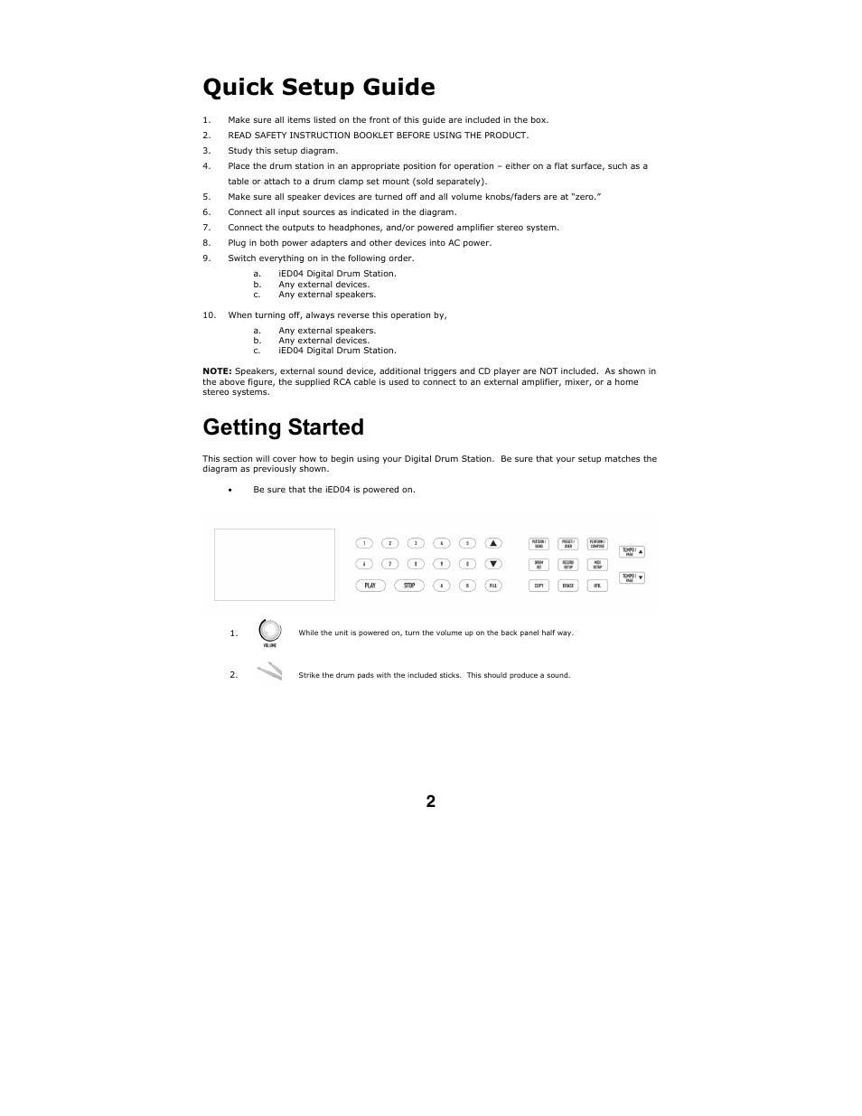 Quick setup guide, Getting started | ION IED04 User Manual | Page 4 / 24