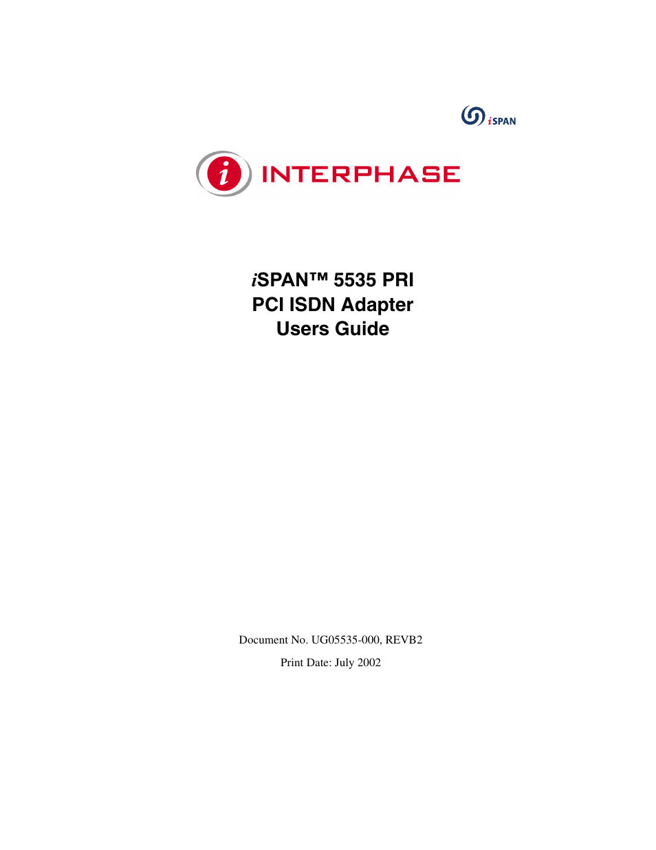 Interphase Tech iSPAN 5535 PRI User Manual | 168 pages