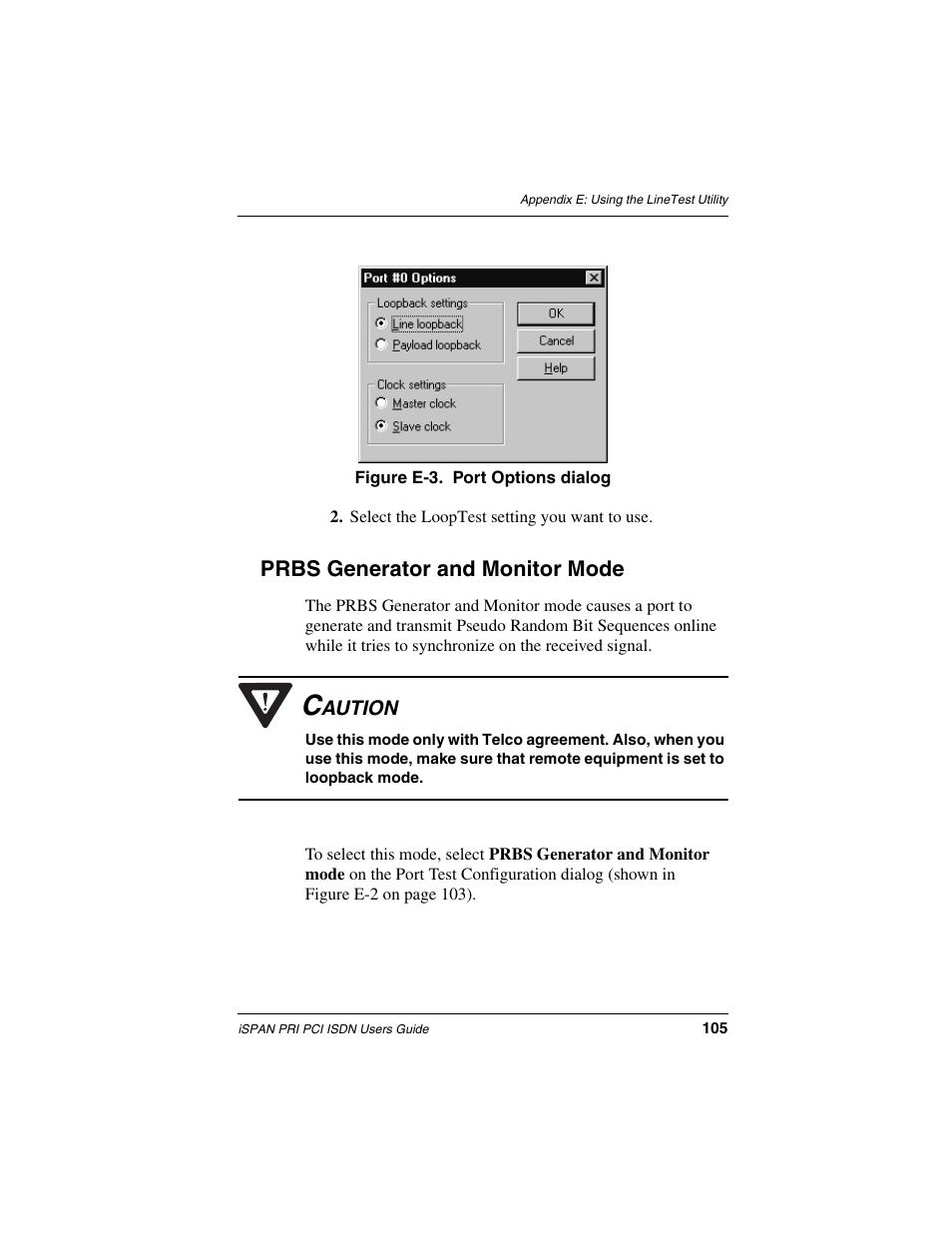 Prbs generator and monitor mode | Interphase Tech iSPAN 5535 PRI User Manual | Page 125 / 168