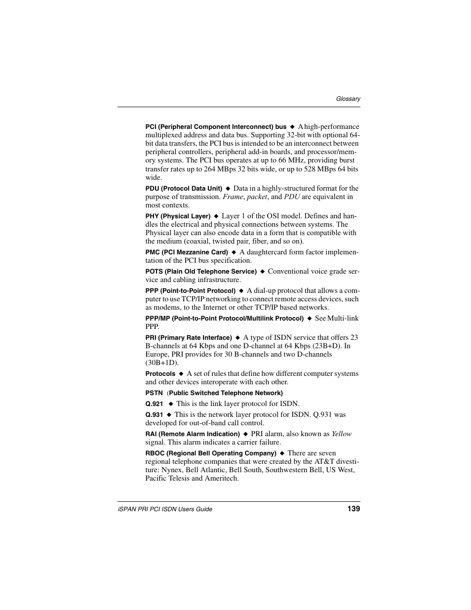 Interphase Tech iSPAN 5535 PRI User Manual | Page 159 / 168