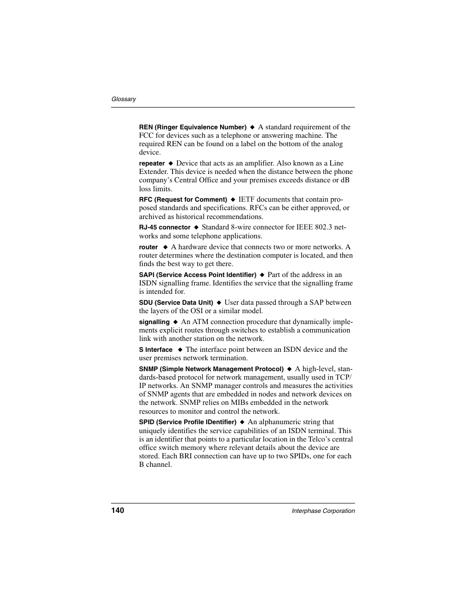 Interphase Tech iSPAN 5535 PRI User Manual | Page 160 / 168