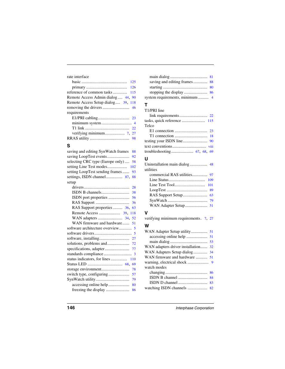 Interphase Tech iSPAN 5535 PRI User Manual | Page 166 / 168