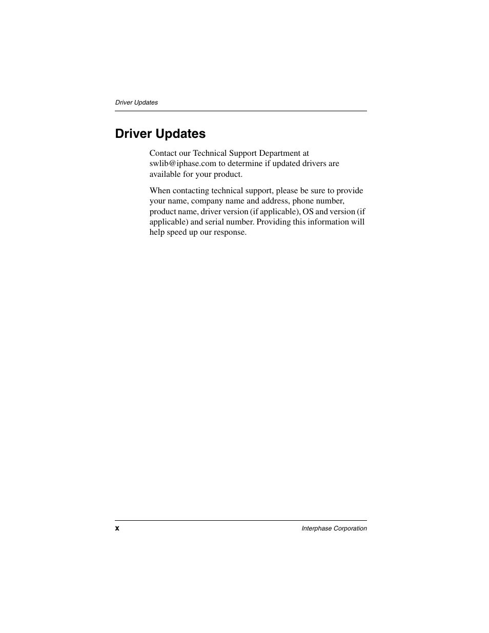 Driver updates | Interphase Tech iSPAN 5535 PRI User Manual | Page 20 / 168