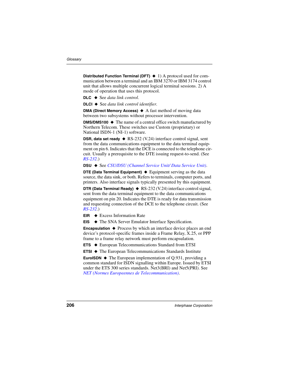 Interphase Tech RAS Communications Controller 5536 User Manual | Page 226 / 244